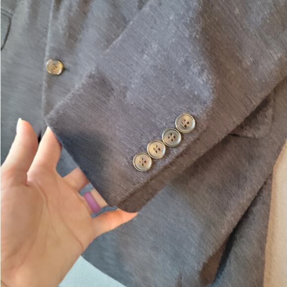 VTG Lord & Taylor 100% Cashmere Sport Coat 44R Gray Blazer Jacket Soft - Picture 4 of 11